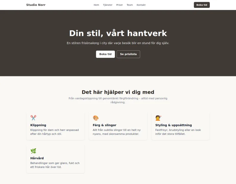 Mall: Frisör